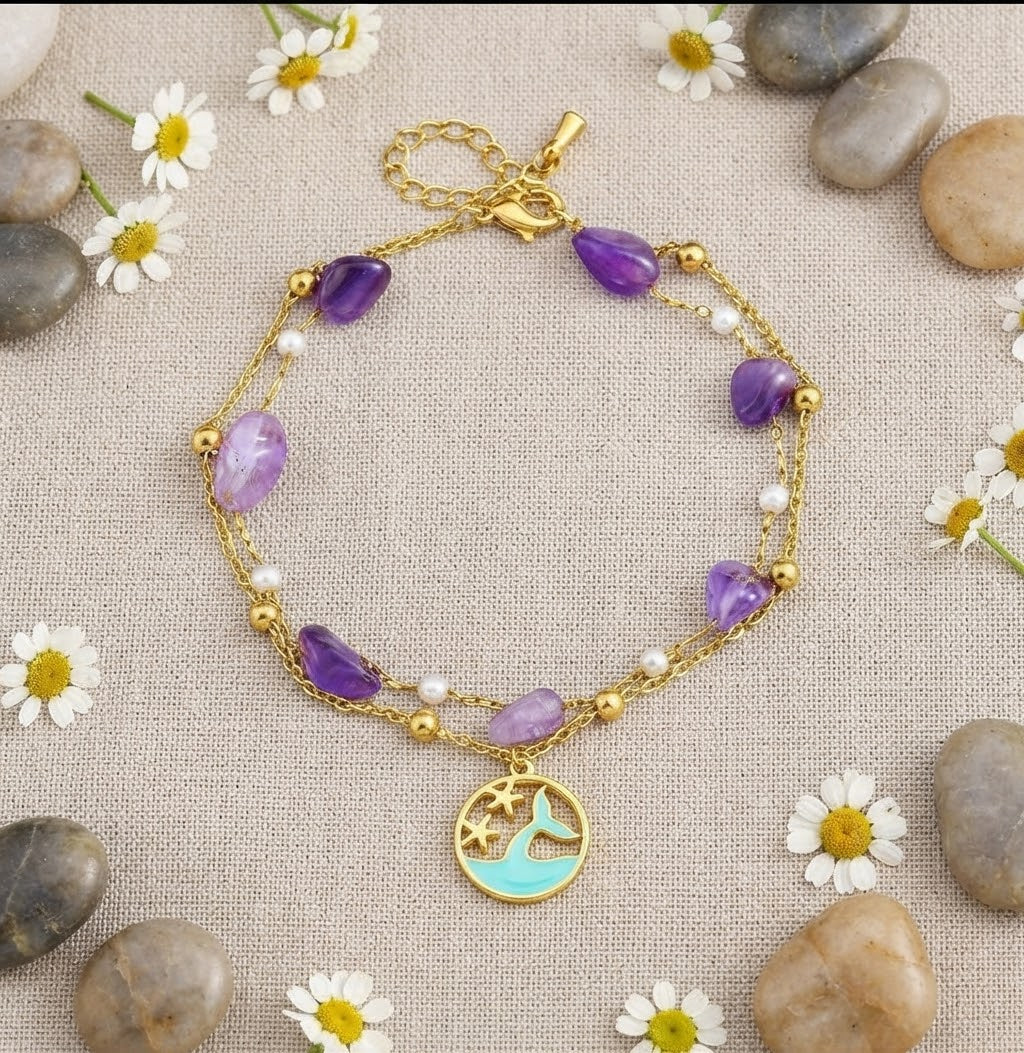 Amethyst Charm bracelet